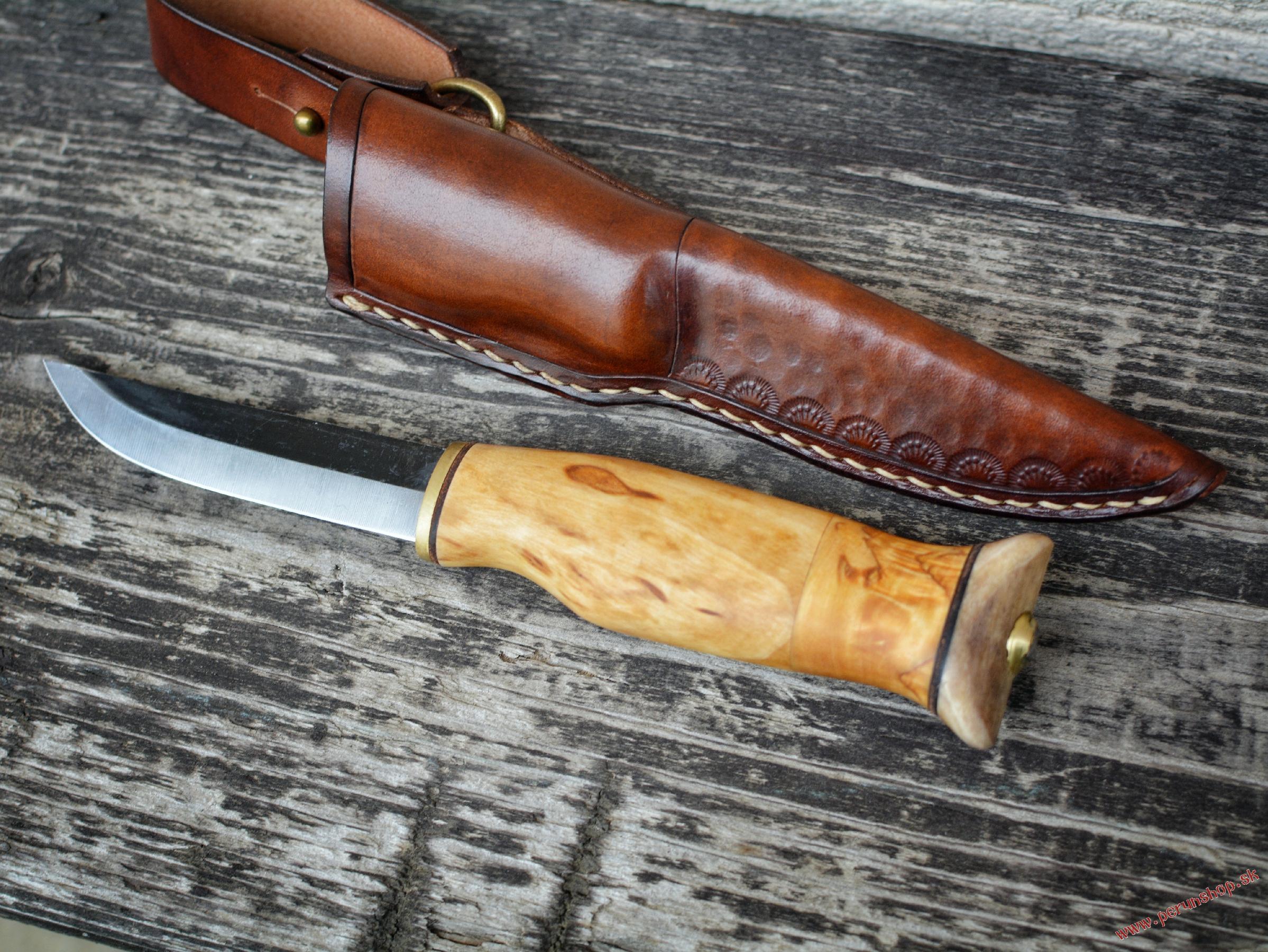 Nôž Wood Jewel Visapuukko + Kožené púzdro 