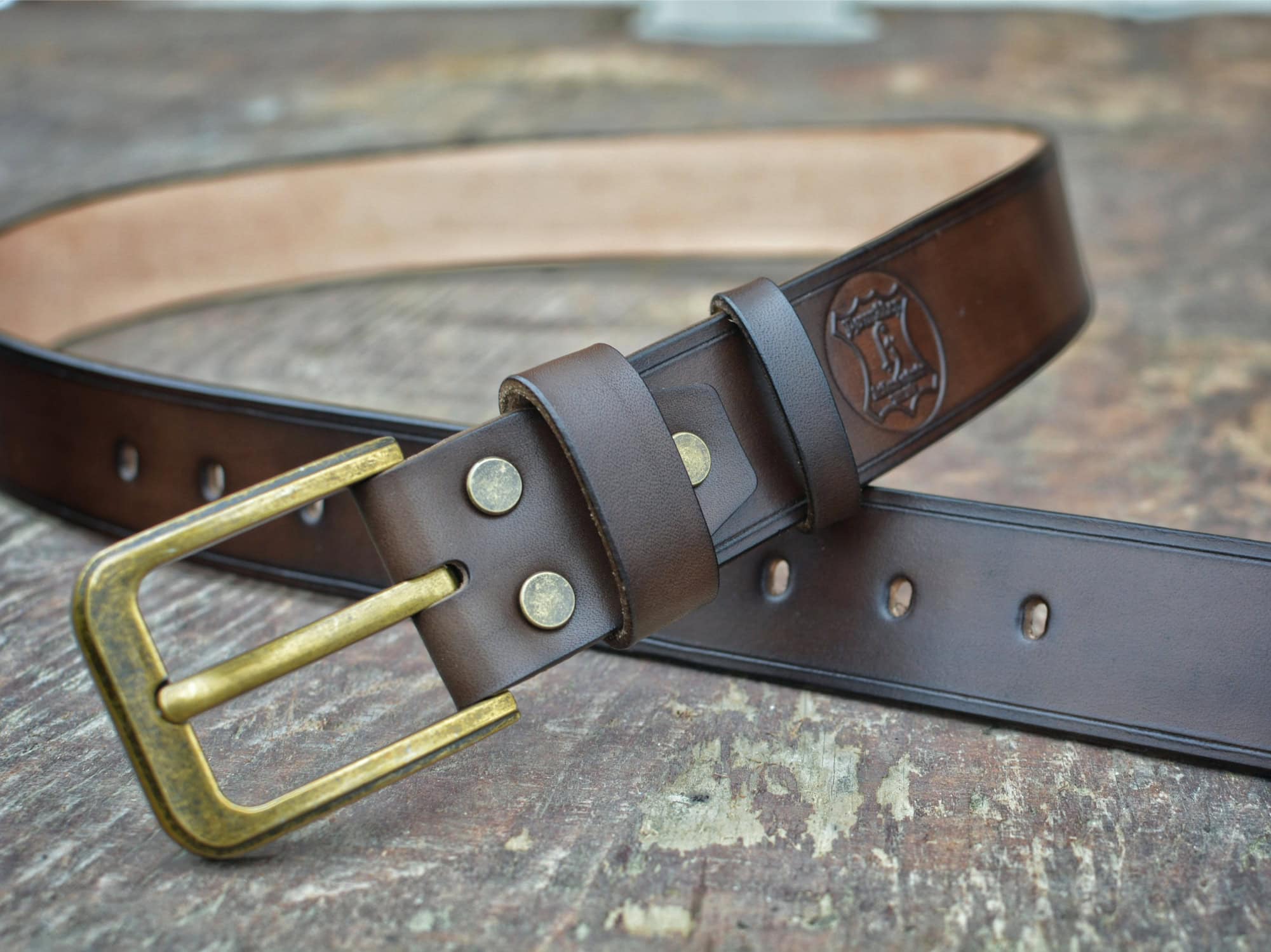 Opasok klasik mosadz - čokoláda